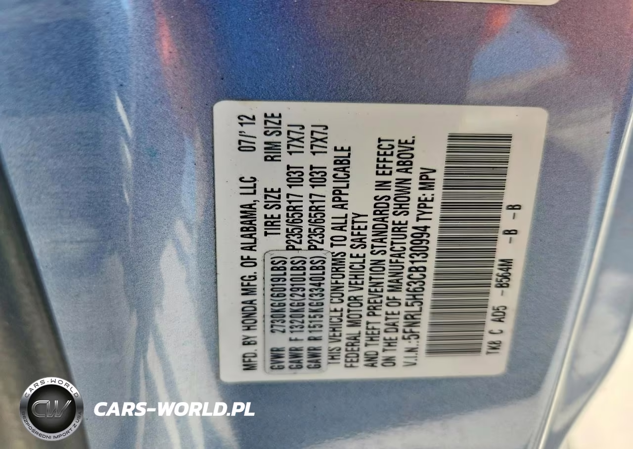 2012 Honda Odyssey Exl VIN:5FNRL5H63CB130994 - 14