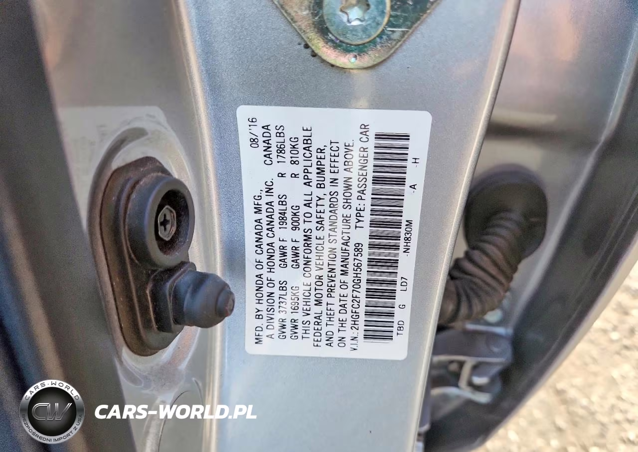 2016 Honda Civic Ex VIN:2HGFC2F70GH567589 - 13