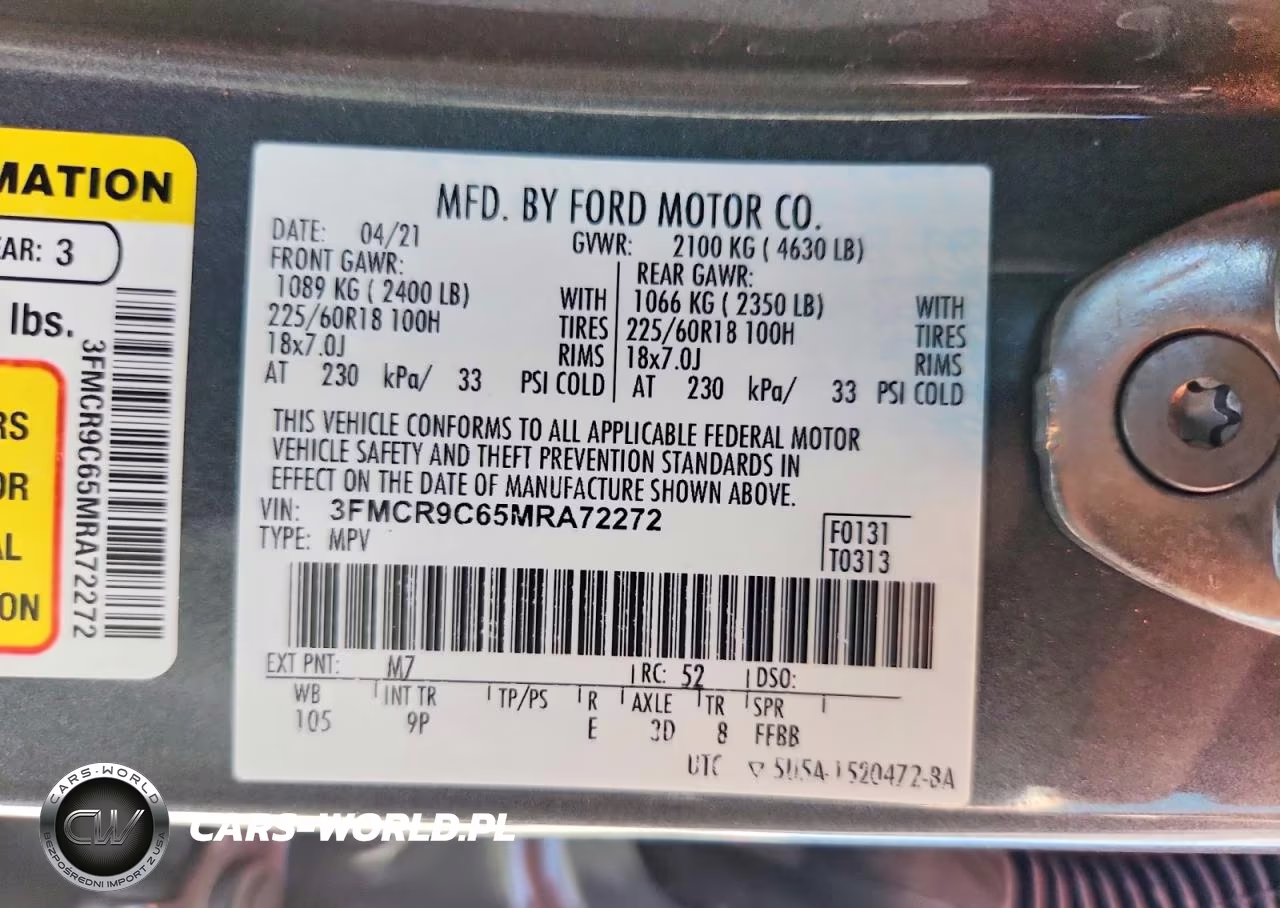 2021 Ford Bronco Sport Outer Banks VIN:3FMCR9C65MRA72272 - 12