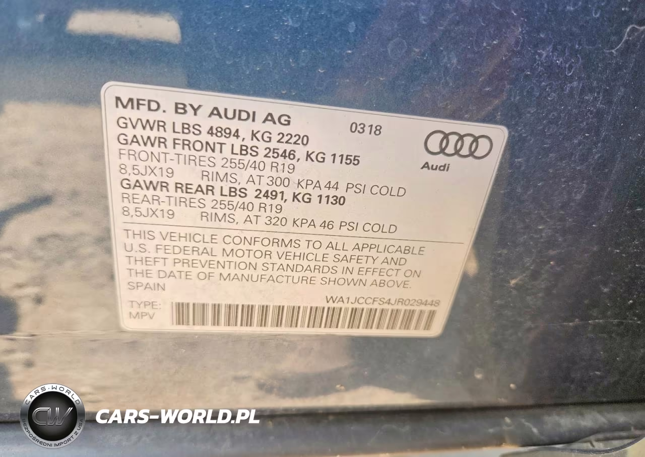 2018 Audi Q3 VIN:WA1JCCFS4JR029448 - 12