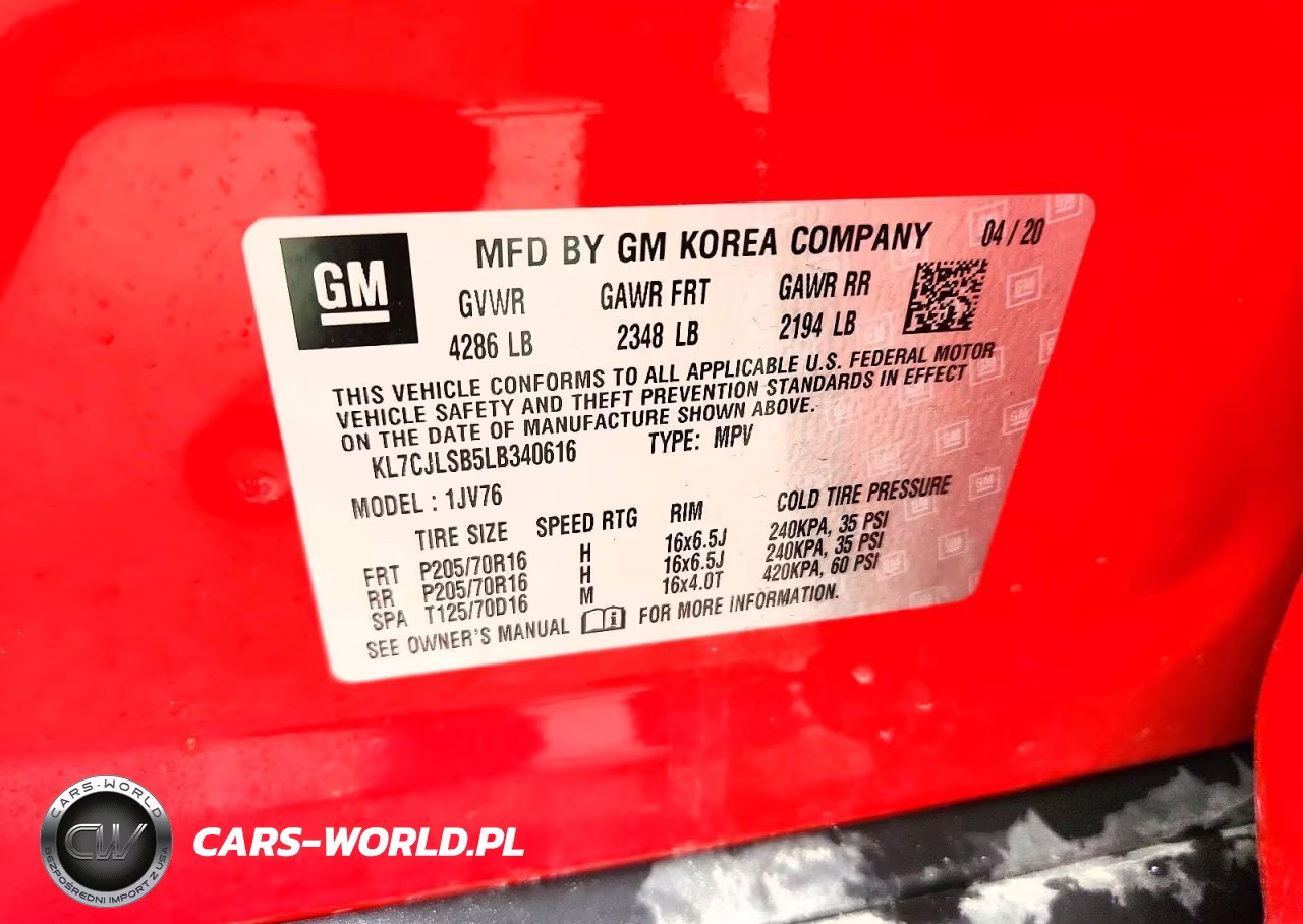 2020 Chevrolet Trax 1Lt VIN:KL7CJLSB5LB340616 - 13