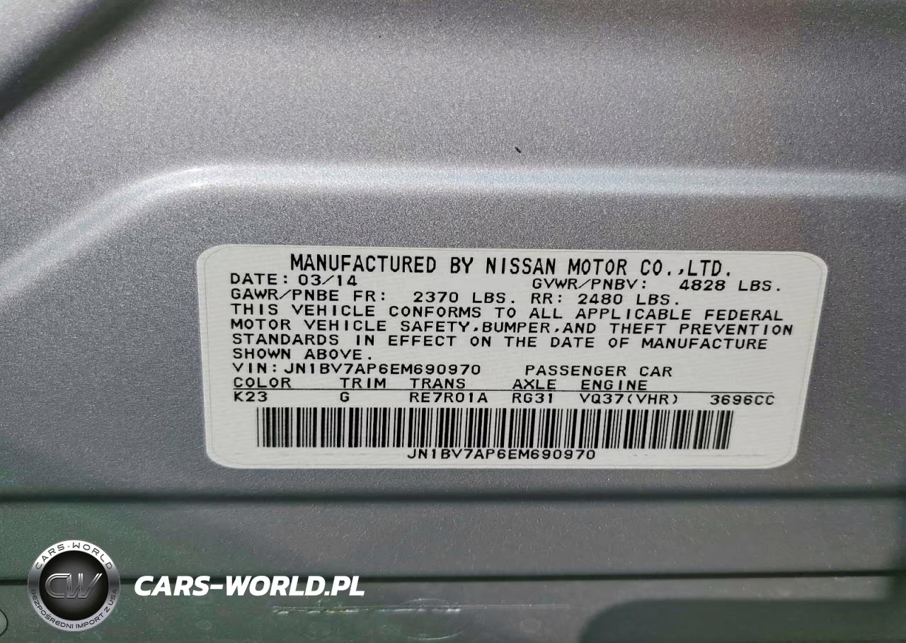 2014 Infiniti Q50 Premium VIN:JN1BV7AP6EM690970 - 13