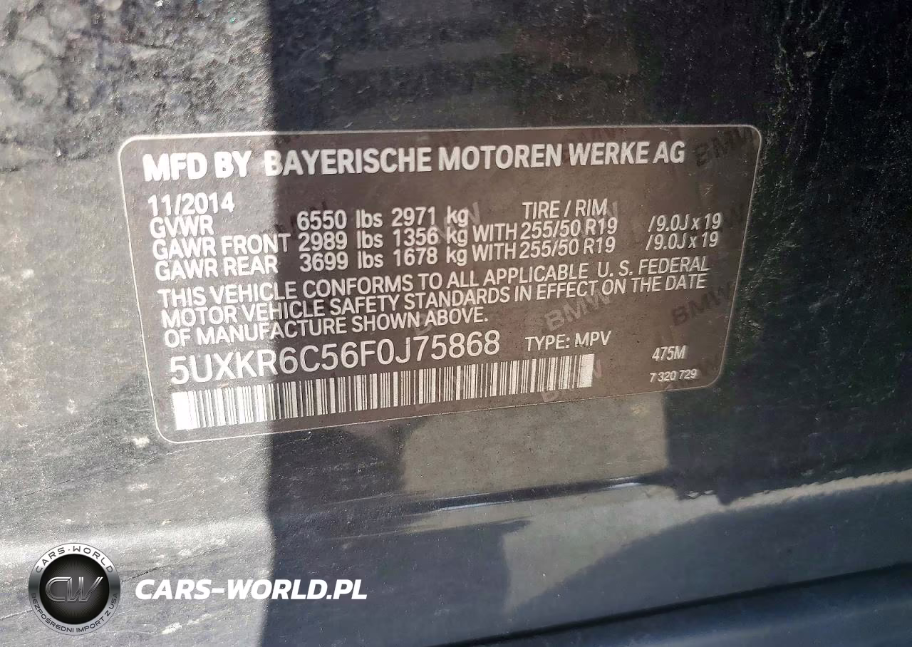2015 BMW X5 xDrive50I VIN:5UXKR6C56F0J75868 - 13
