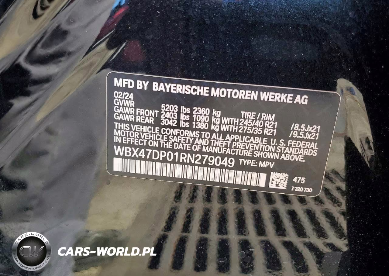 2024 BMW X3 Sdrive30I VIN:WBX47DP01RN279049 - 13