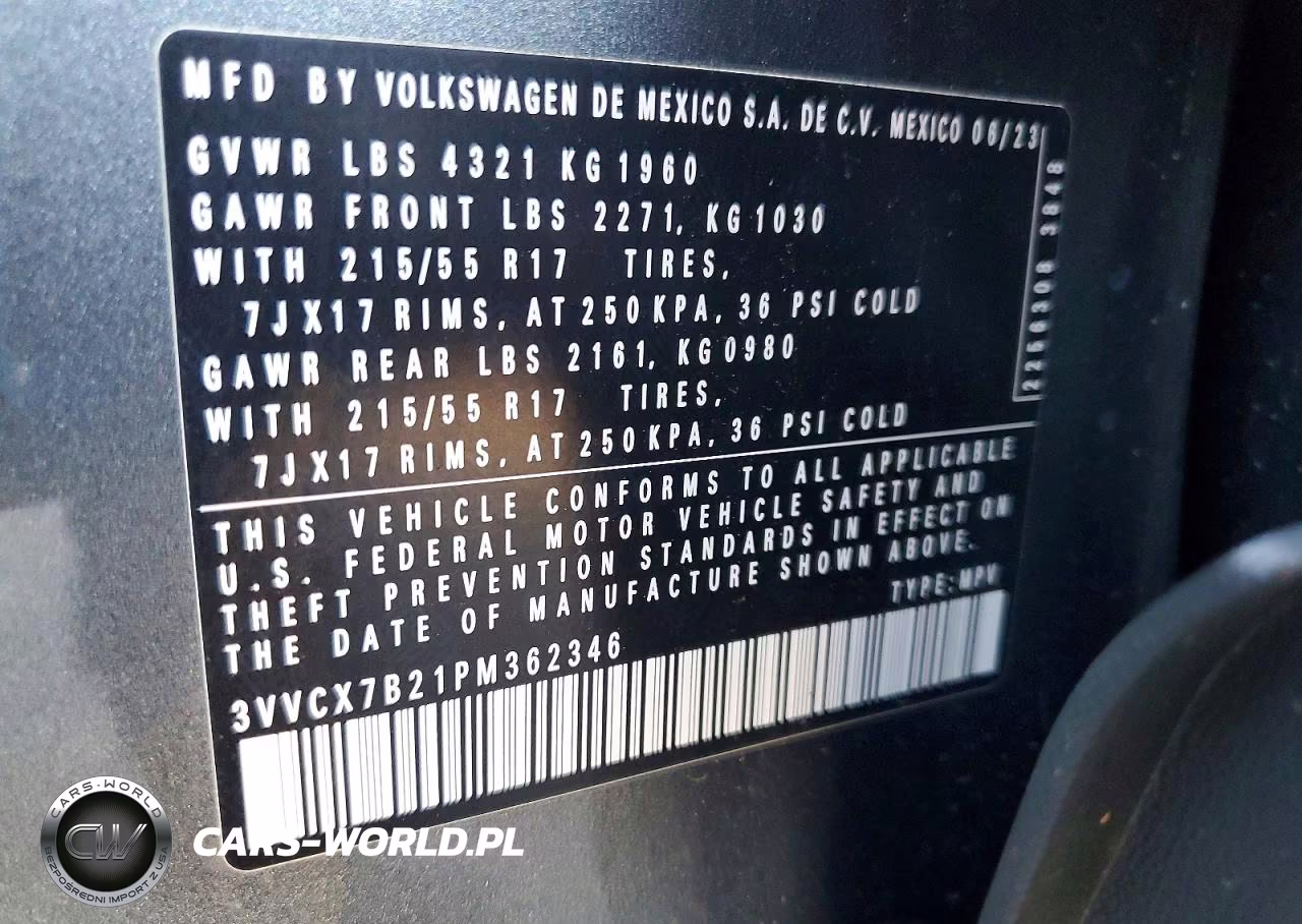 2023 Volkswagen Taos S VIN:3VVCX7B21PM362346 - 14