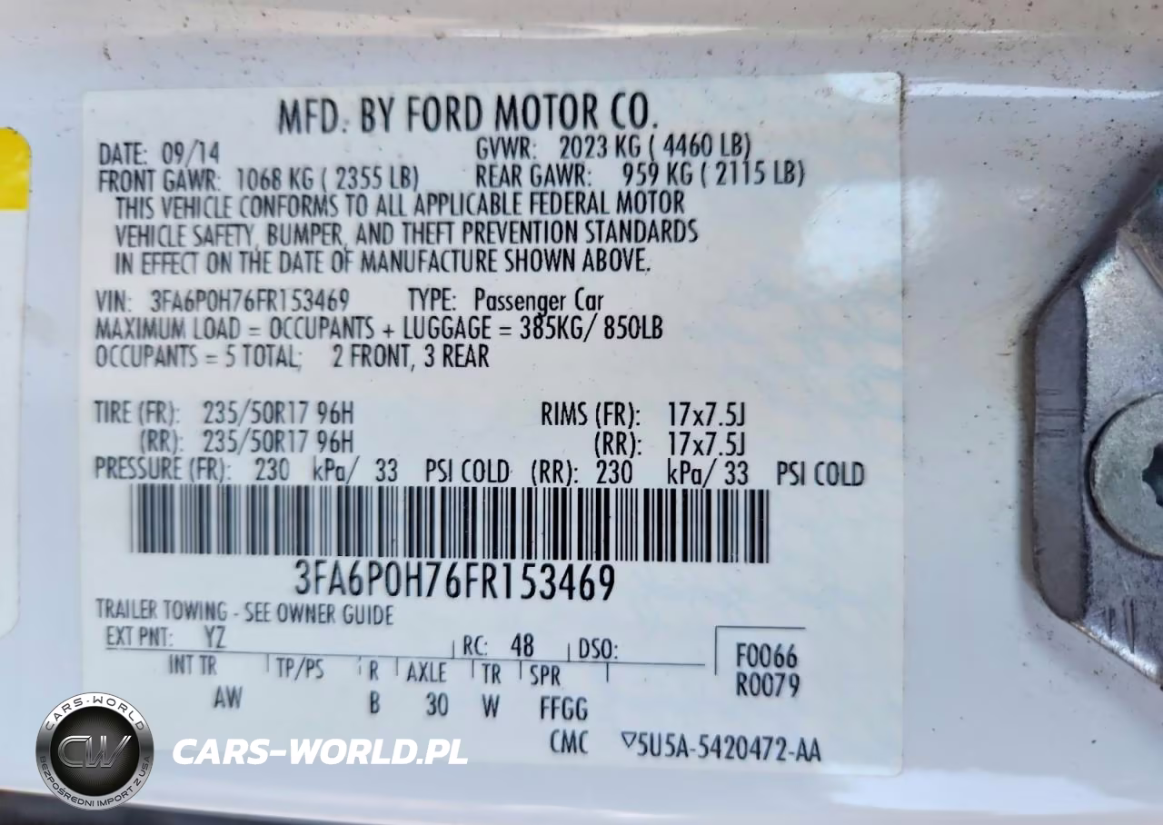 2015 Ford Fusion Se VIN:3FA6P0H76FR153469 - 12