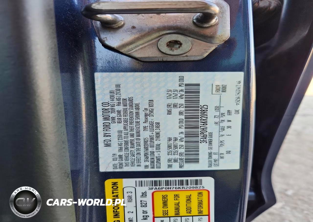 2019 Ford Fusion Se VIN:3FA6P0H76KR209825 - 12
