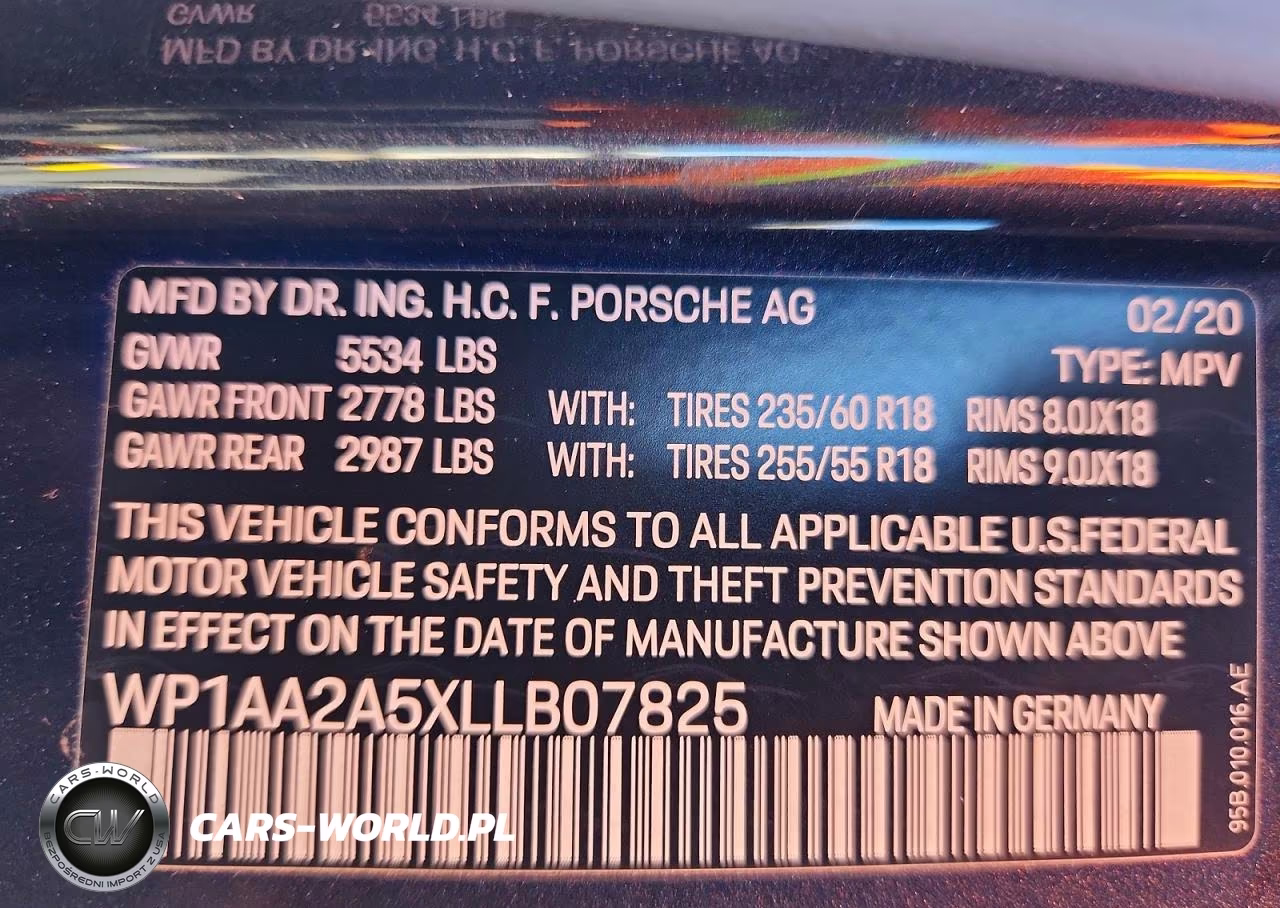2020 Porsche Macan VIN:WP1AA2A5XLLB07825 - 13