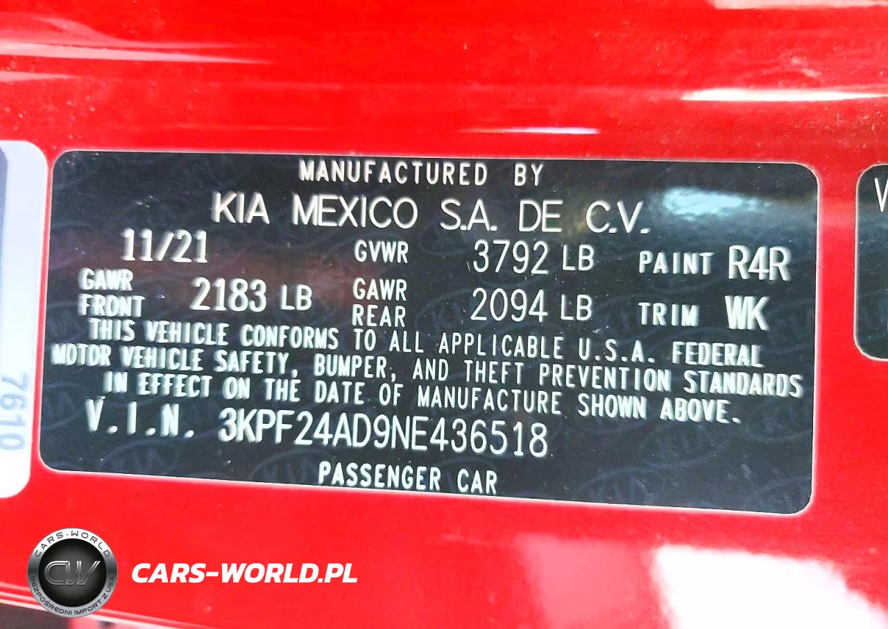 2022 Kia Forte Lxs VIN:3KPF24AD9NE436518 - 12