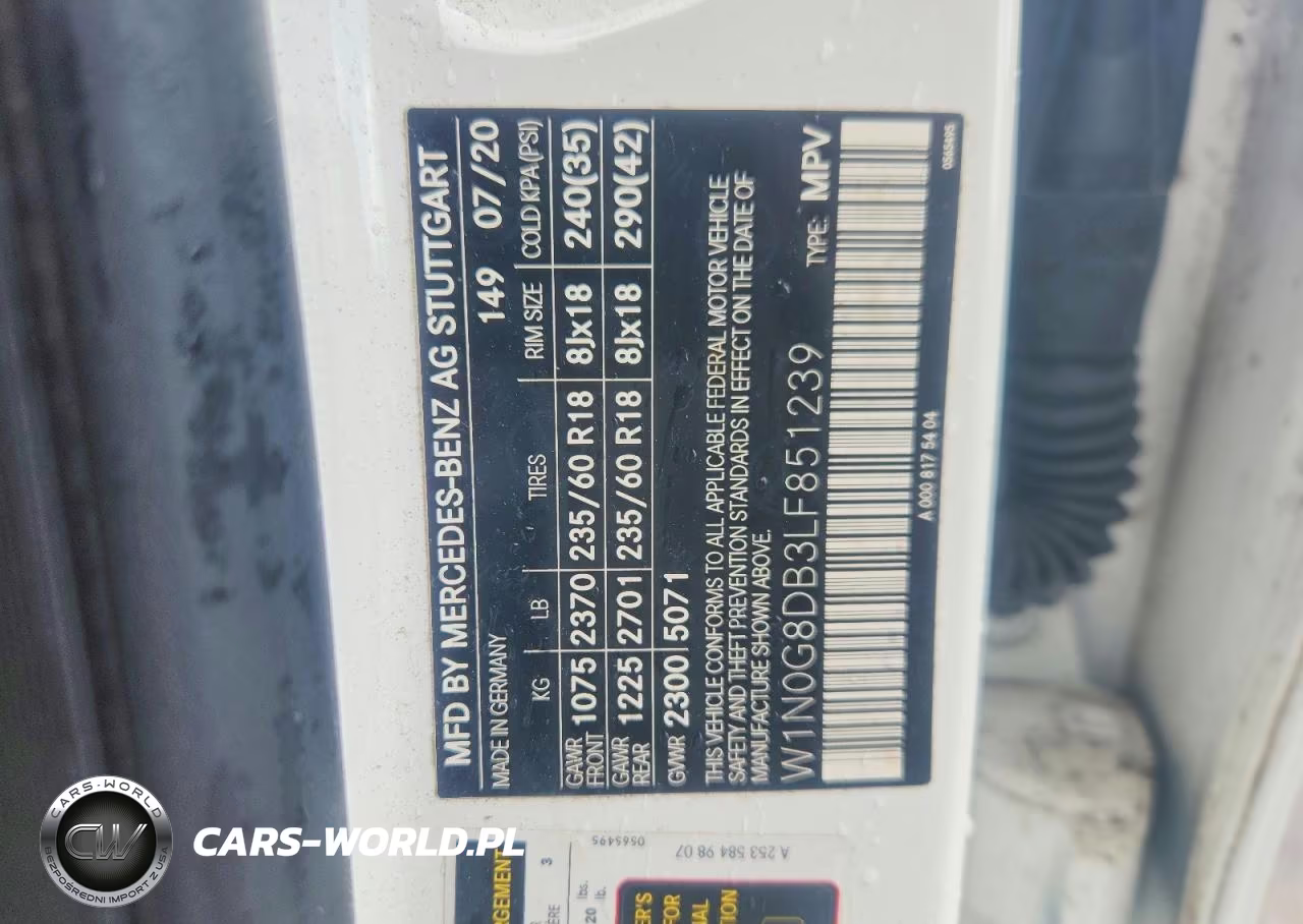 2020 Mercedes-Benz Glc 300 VIN:W1N0G8DB3LF851239 - 13