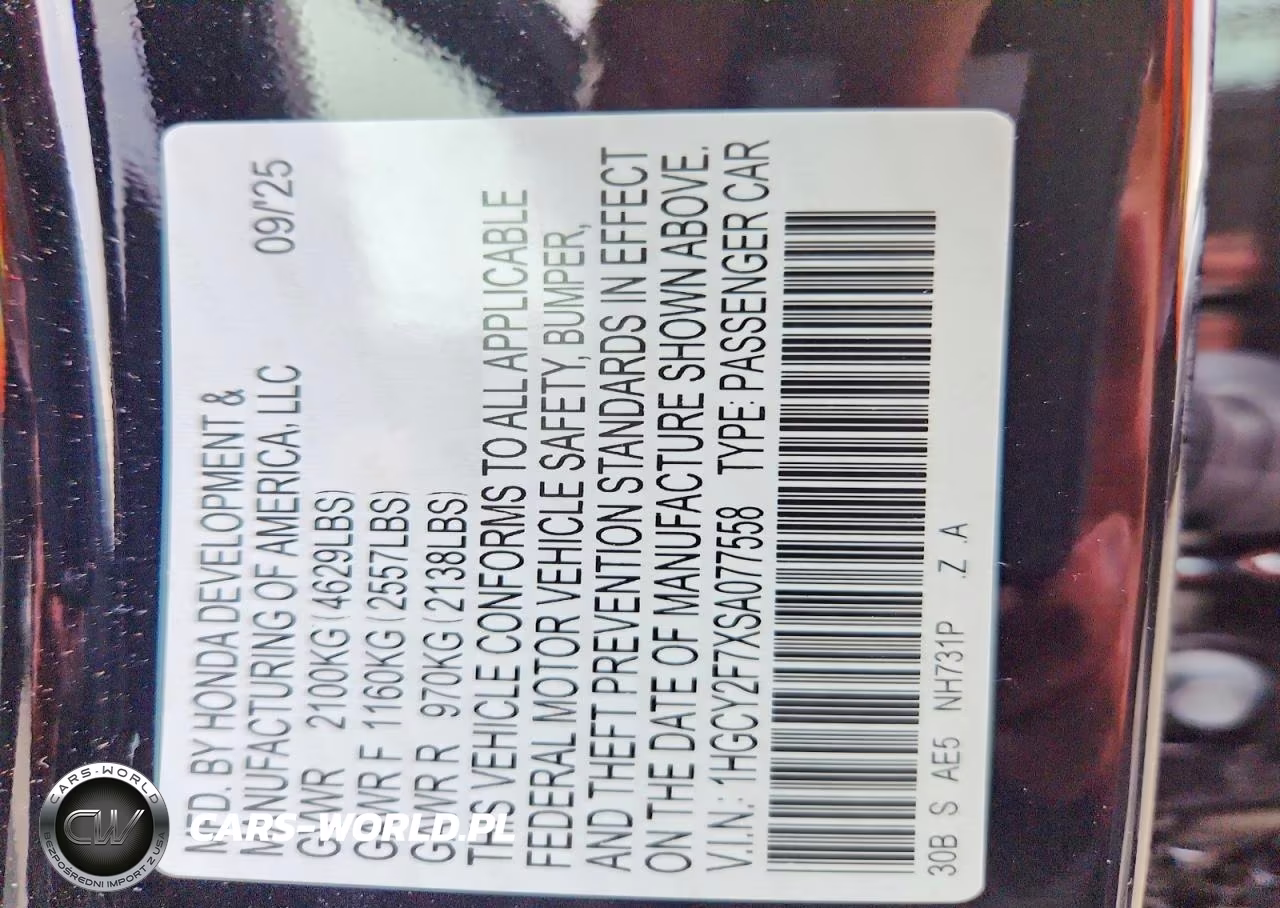2025 Honda Accord Hybrid Sport-L VIN:1HGCY2F7XSA077558 - 13