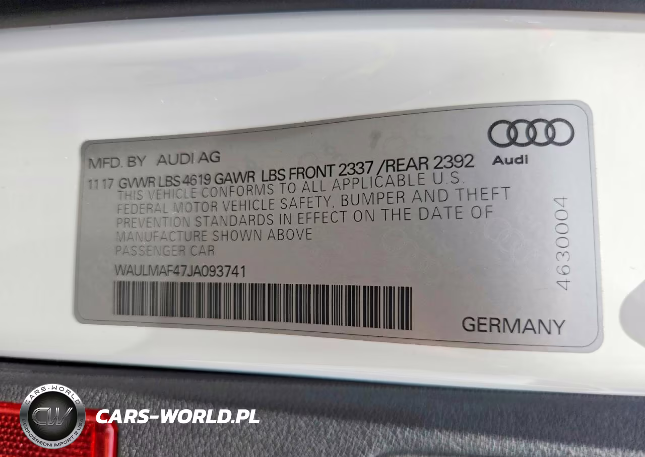 2018 Audi A4 Premium Plus VIN:WAULMAF47JA093741 - 12