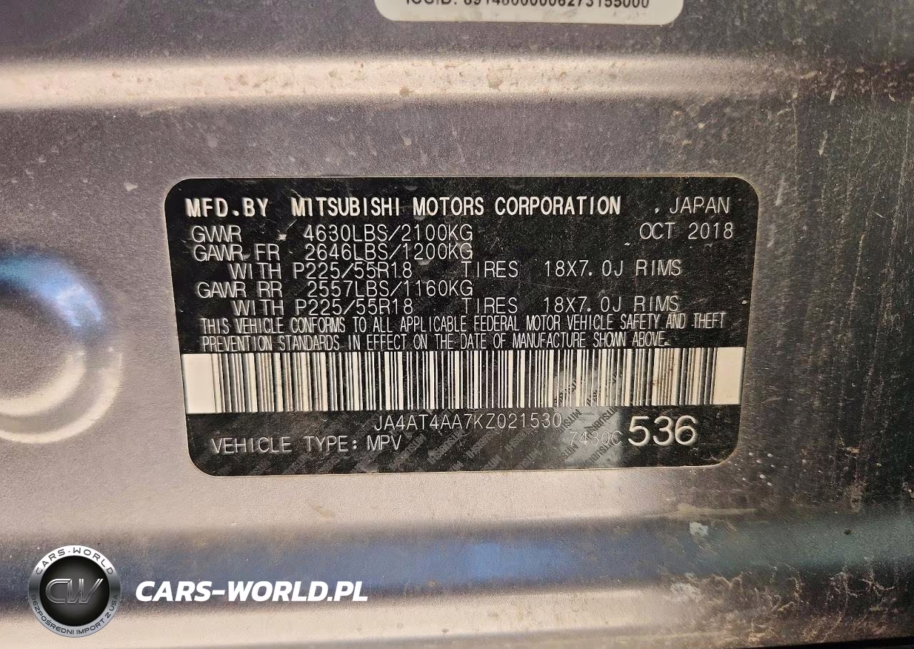 2019 Mitsubishi Eclipse Cross Le VIN:JA4AT4AA7KZ021530 - 13