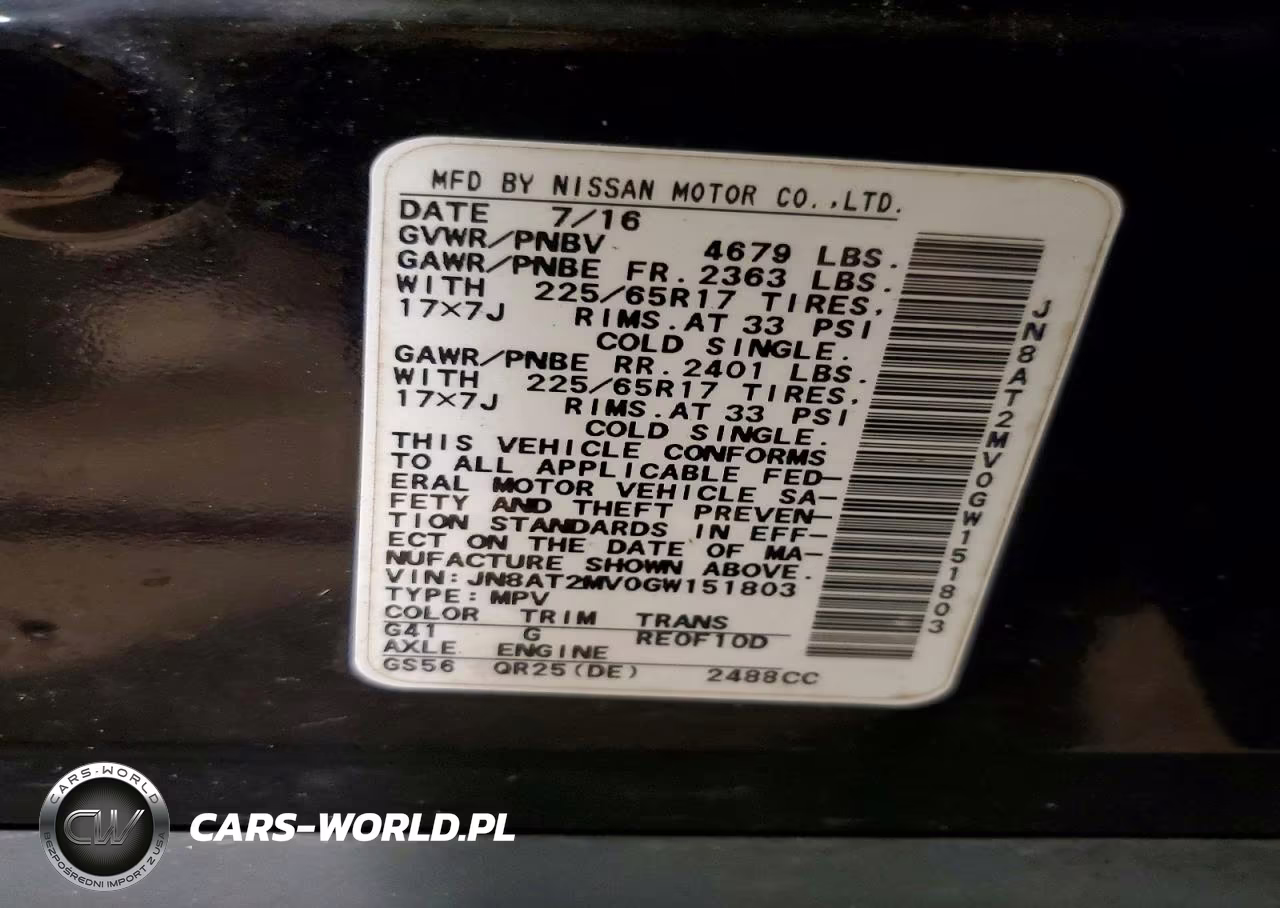 2016 Nissan Rogue S VIN:JN8AT2MV0GW151803 - 13