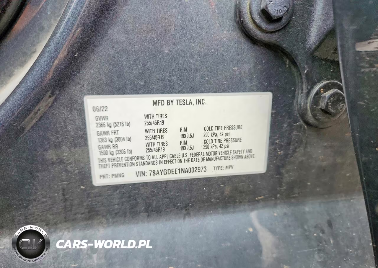 2022 Tesla Model Y VIN:7SAYGDEE1NA002973 - 12