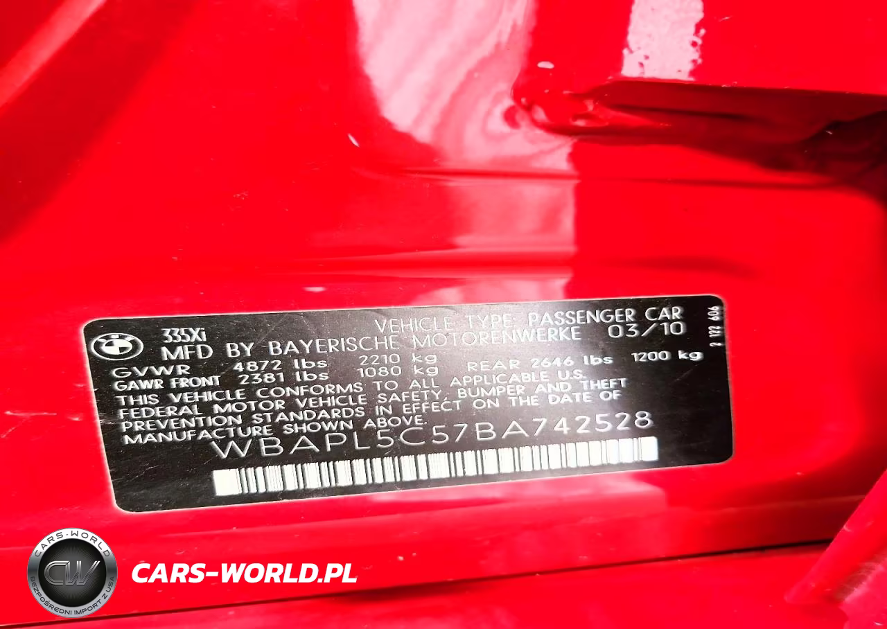 2011 BMW 335 Xi VIN:WBAPL5C57BA742528 - 12