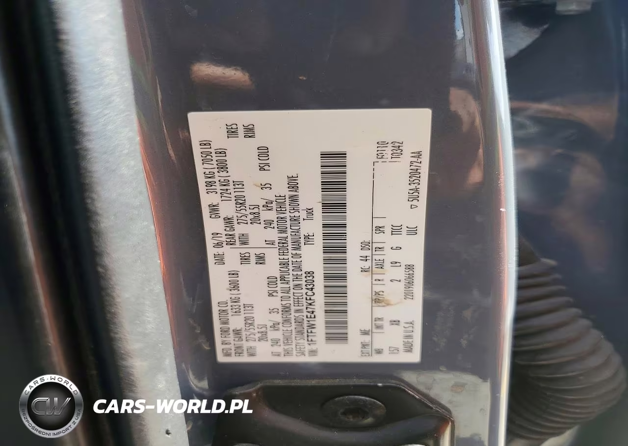 2019 Ford F150 Supercrew VIN:1FTFW1E47KFC43038 - 12