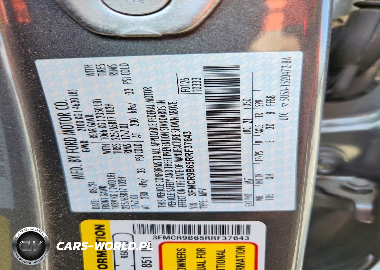 2024 Ford Bronco Sport Big Bend VIN:3FMCR9B65RRF37643 - 14