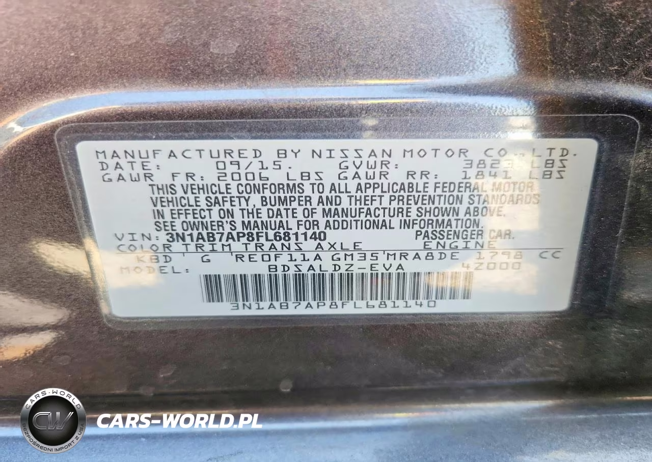 2015 Nissan Sentra Sv VIN:3N1AB7AP8FL681140 - 12