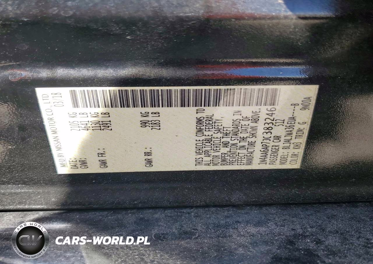 2018 Nissan Maxima 3.5 Sv VIN:1N4AA6AP7JC383246 - 13