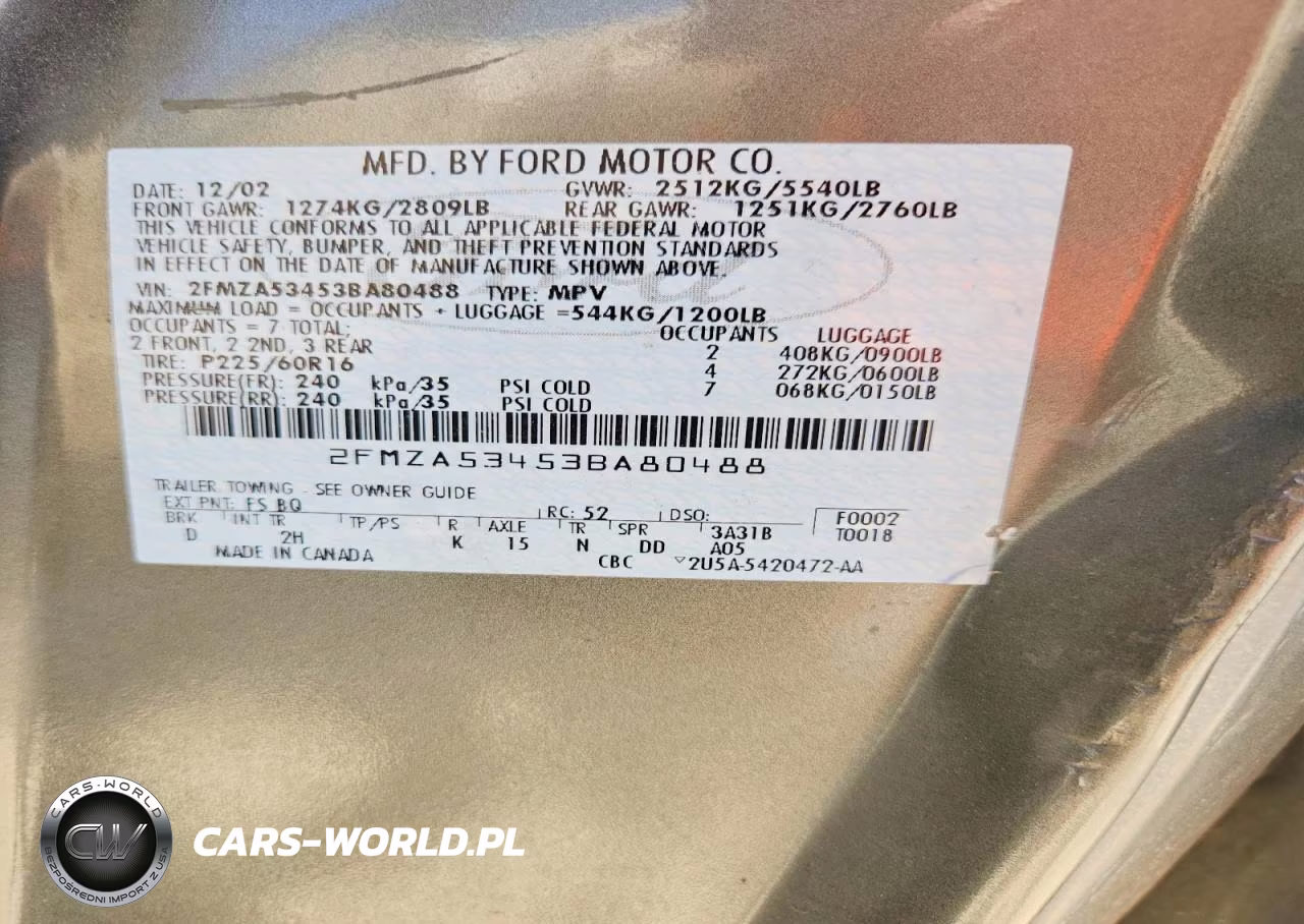 2023 Ford Windstar Sel VIN:2FMZA53453BA80488 - 13