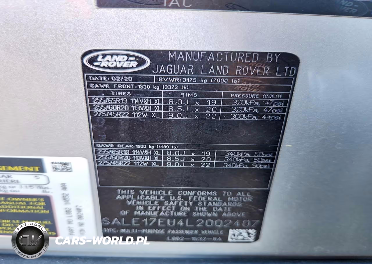 2020 Land Rover Defender 110 1St Edition VIN:SALE17EU4L2002407 - 12