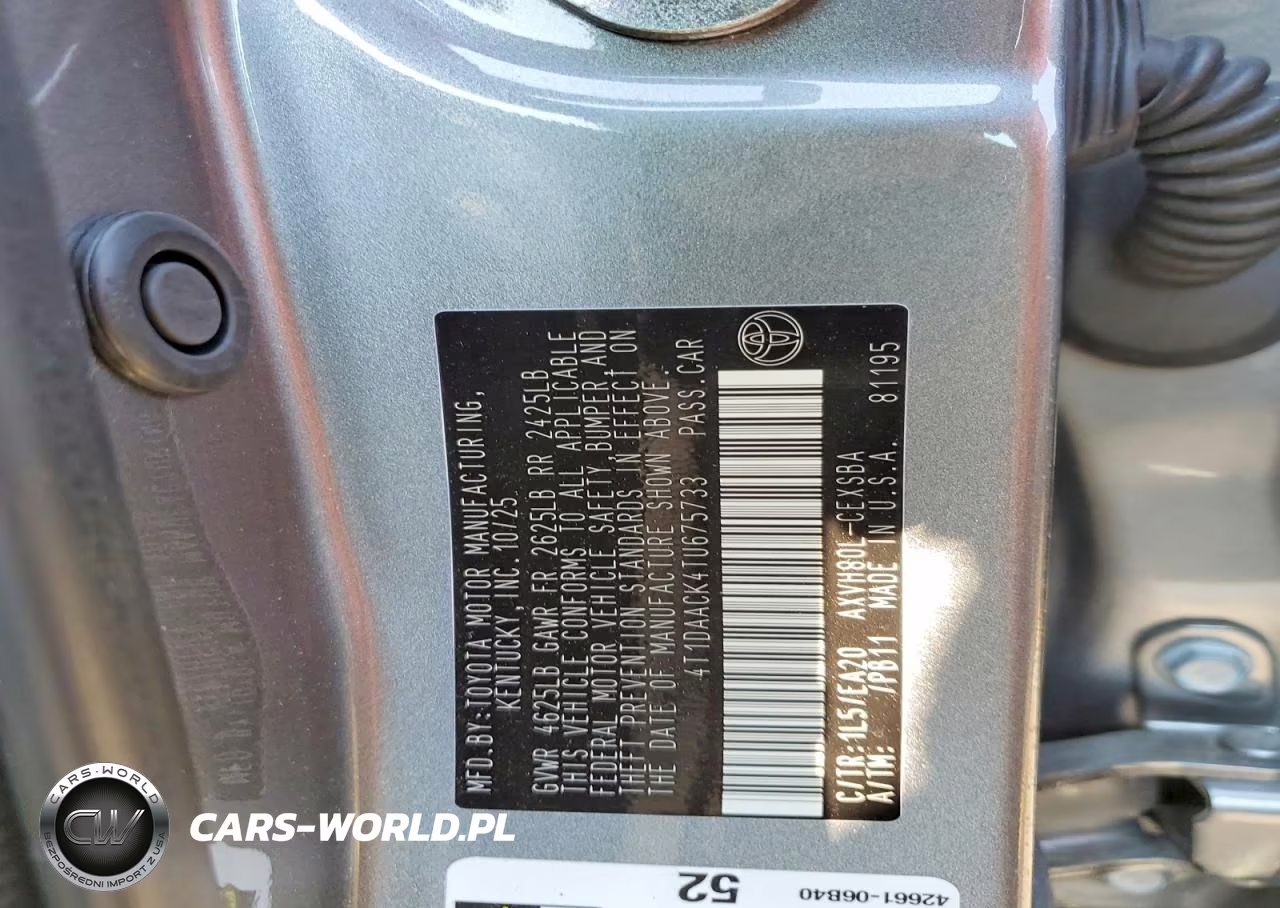 2026 Toyota Camry Se VIN:4T1DAACK4TU675733 - 13