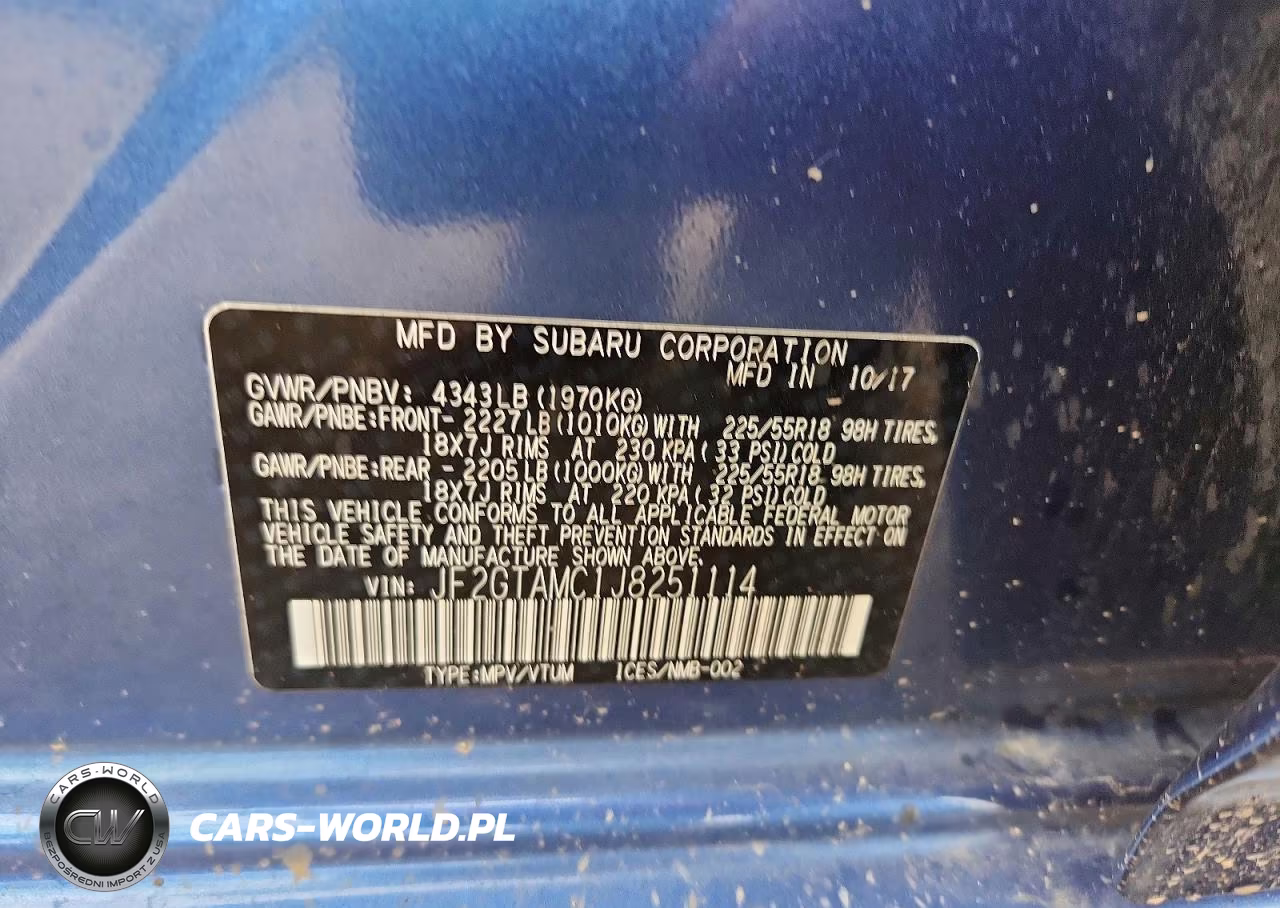 2018 Subaru Crosstrek Limited VIN:JF2GTAMC1J8251114 - 12