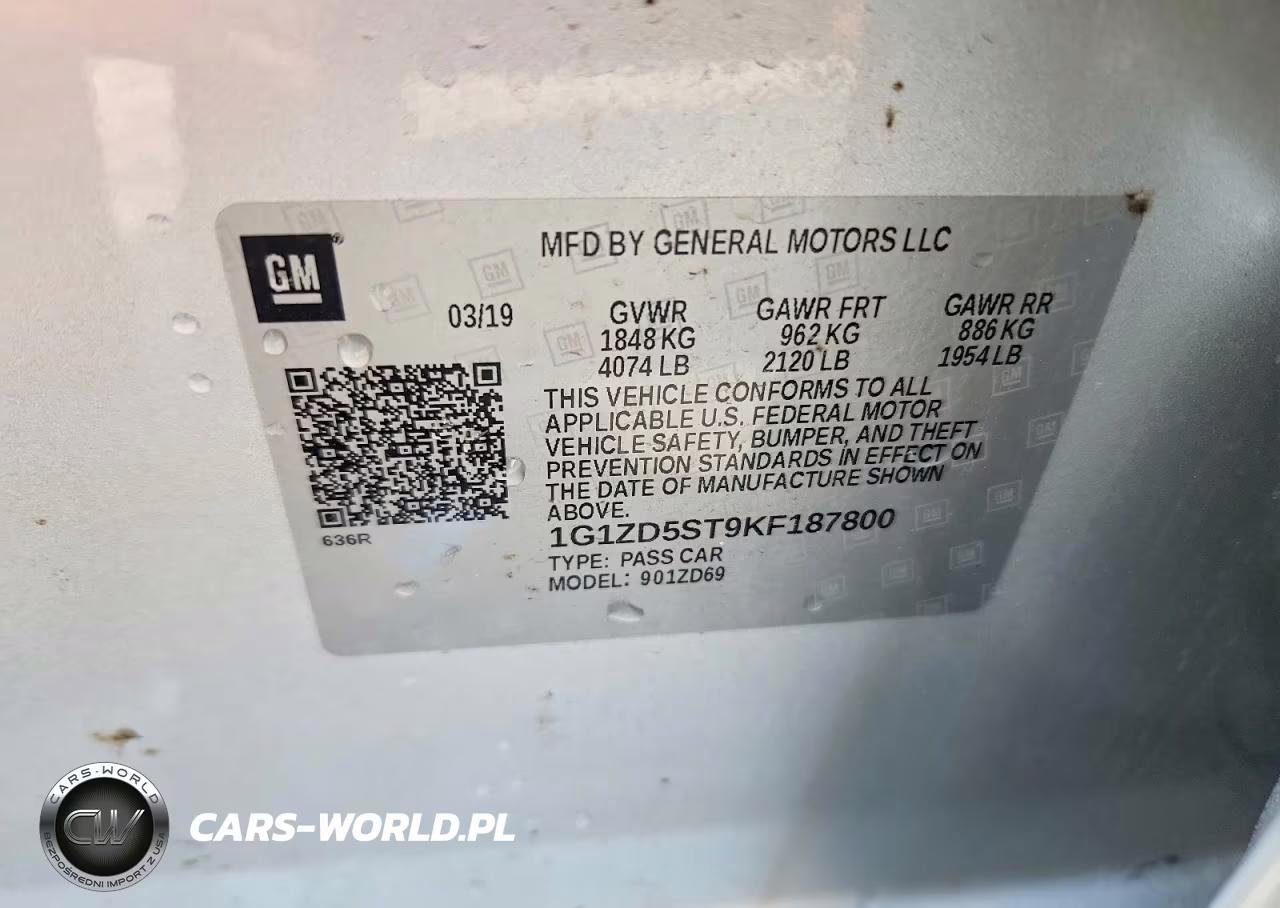 2019 Chevrolet Malibu Lt VIN:1G1ZD5ST9KF187800 - 13
