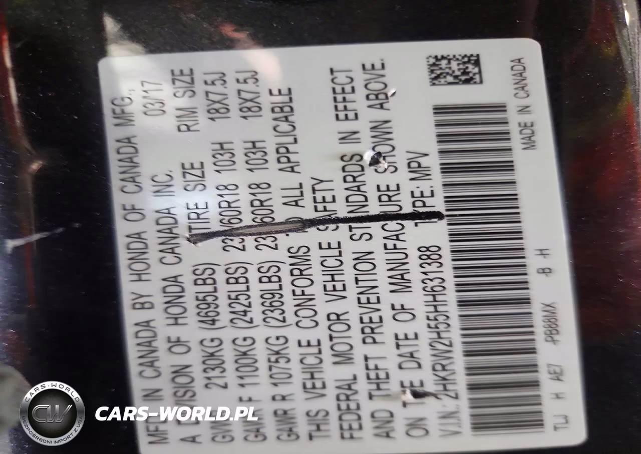 2017 Honda Cr-V Ex VIN:2HKRW2H55HH631388 - 13