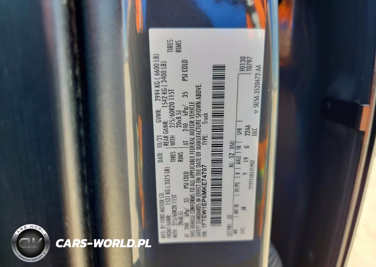 2021 Ford F150 Supercrew VIN:1FTEW1EP6MKE74707 - 12