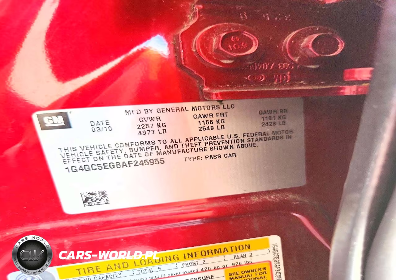 2010 Buick Lacrosse Cxl VIN:1G4GC5EG8AF245955 - 12