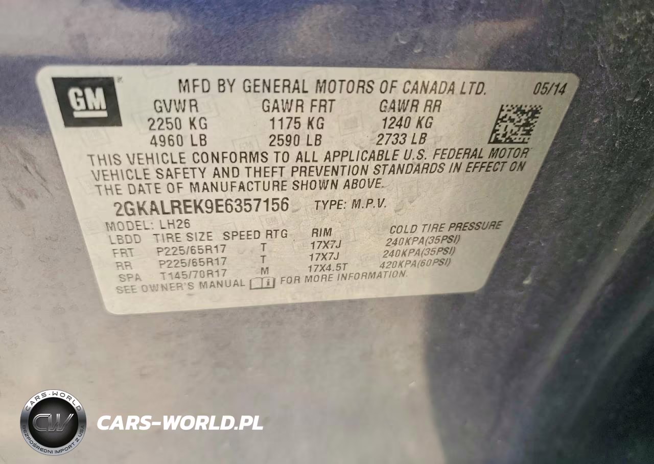 2014 GMC Terrain Sle VIN:2GKALREK9E6357156 - 13