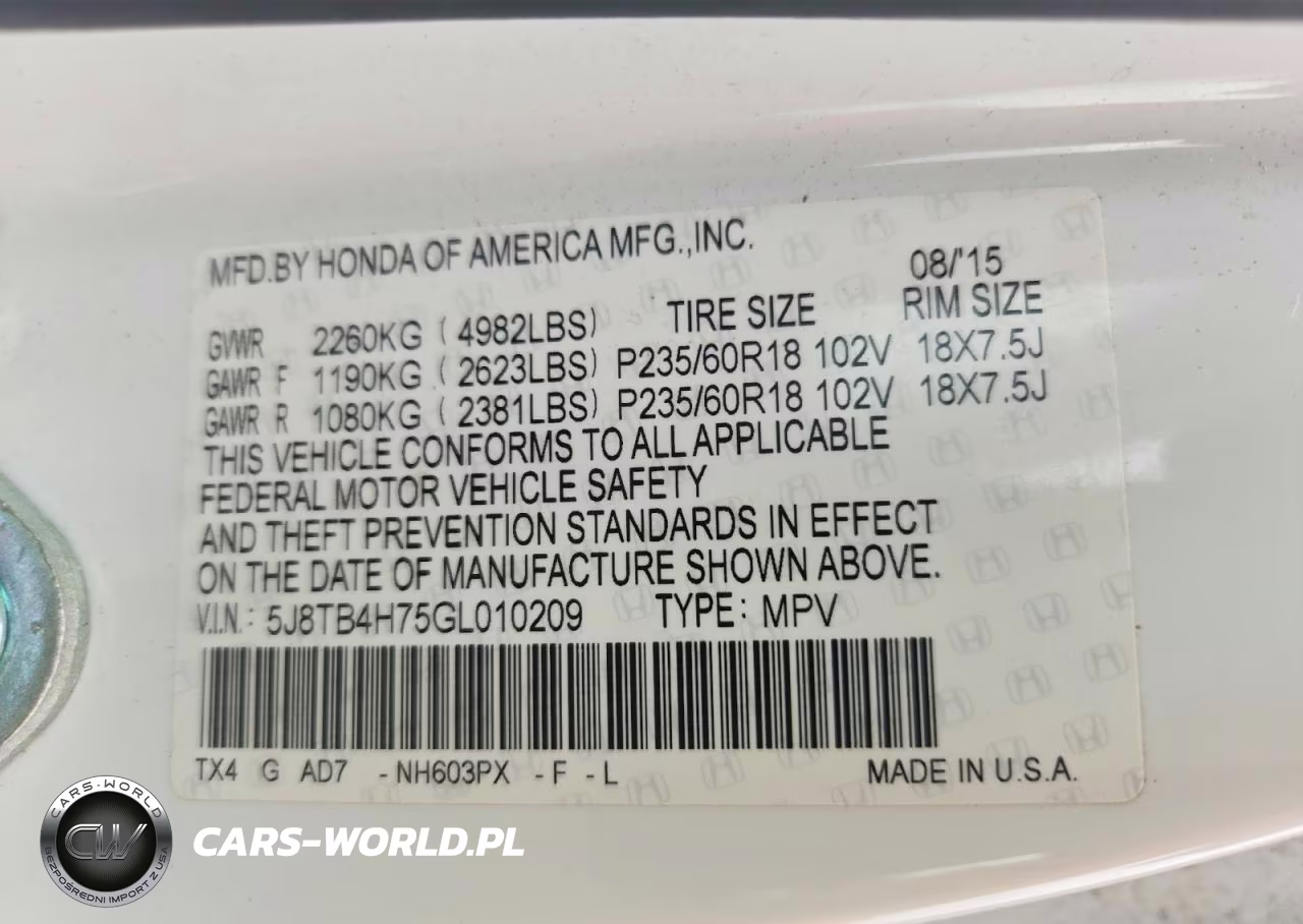 2016 Acura Rdx Advance VIN:5J8TB4H75GL010209 - 13