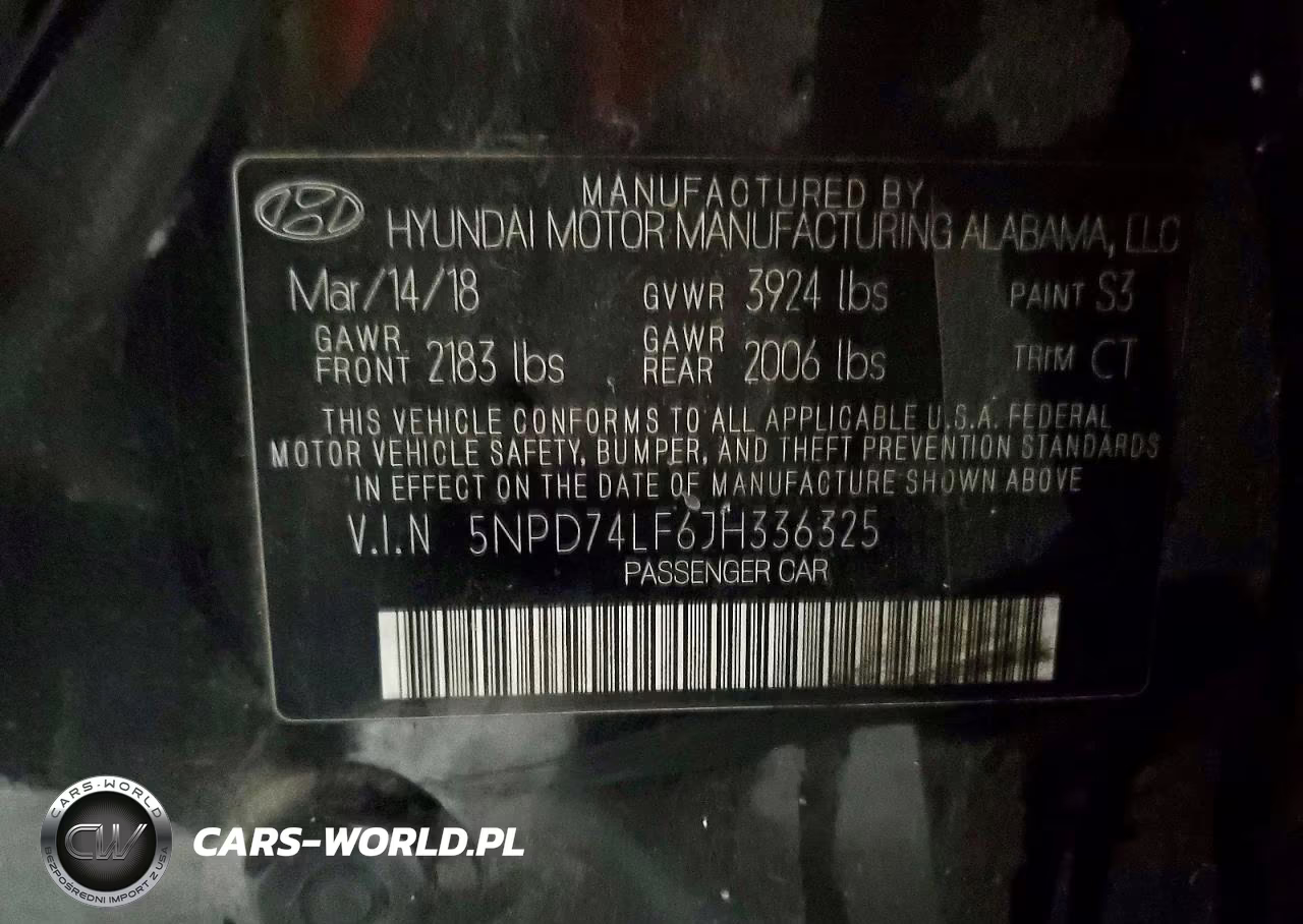 2018 Hyundai Elantra Se VIN:5NPD74LF6JH336325 - 12