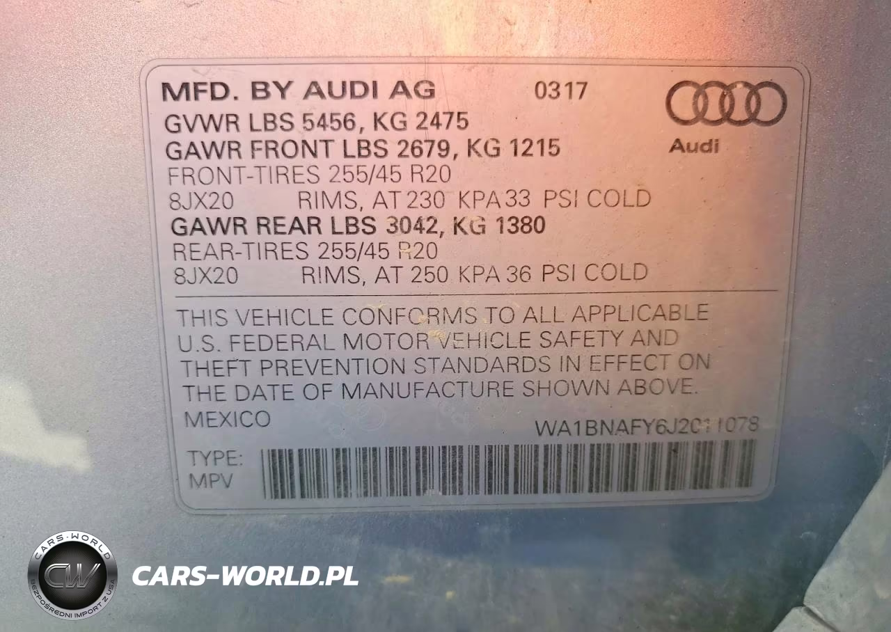 2018 Audi Q5 Premium Plus VIN:WA1BNAFY6J2011078 - 12