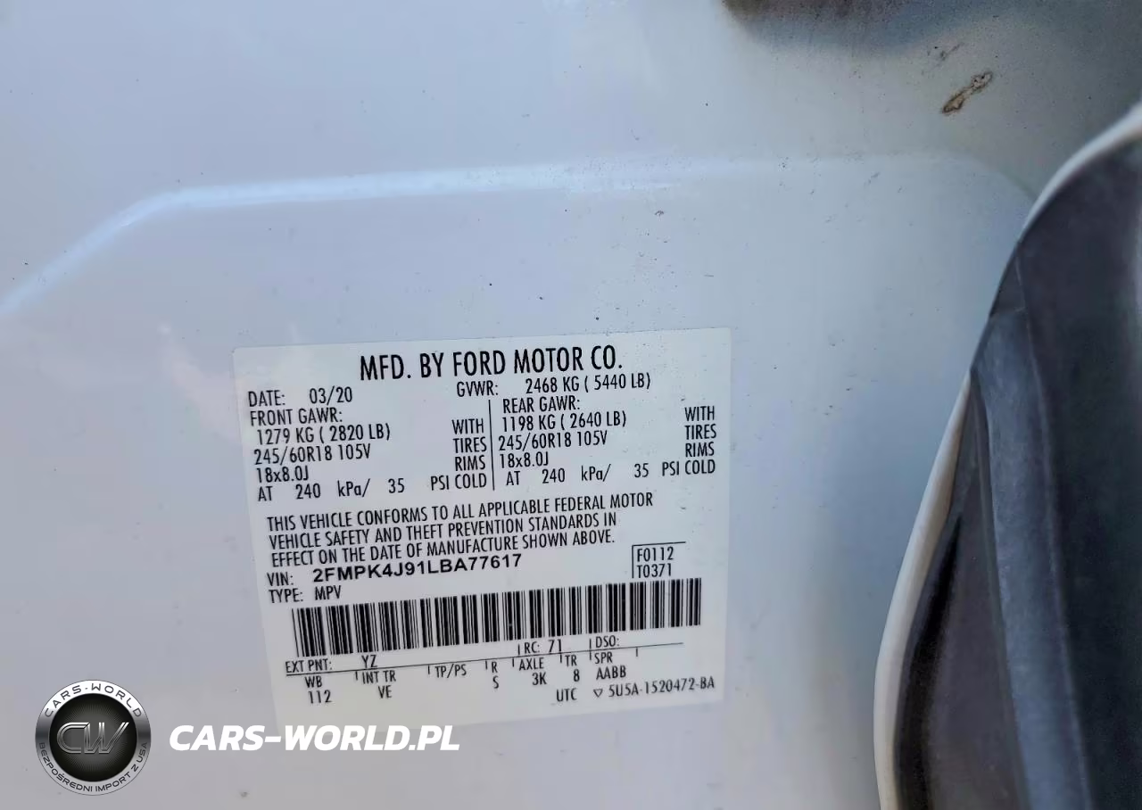 2020 Ford Edge Sel VIN:2FMPK4J91LBA77617 - 12