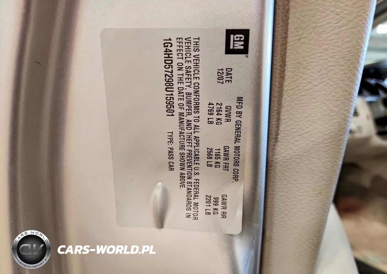 2008 Buick Lucerne Cxl VIN:1G4HD57298U159501 - 12