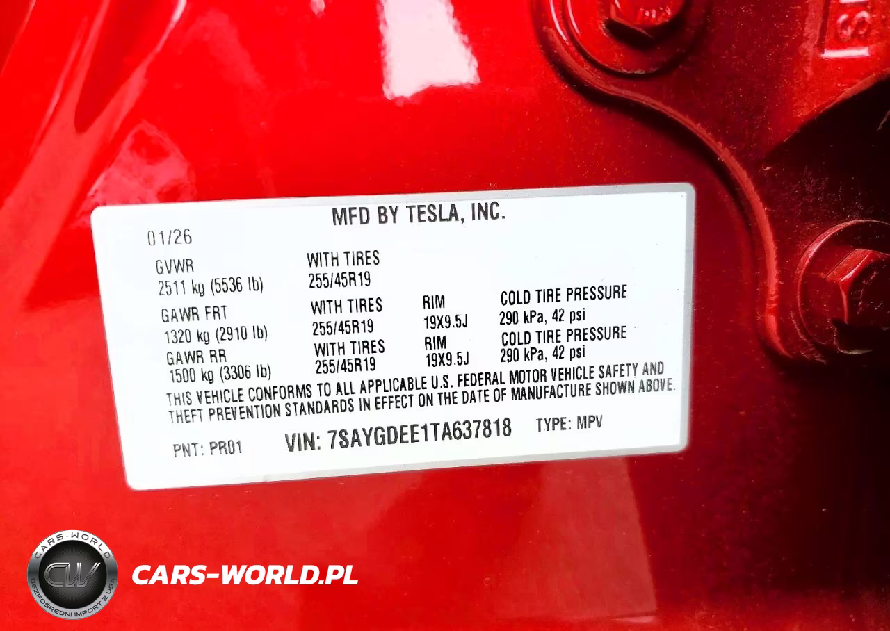 2026 Tesla Model Y VIN:7SAYGDEE1TA637818 - 13