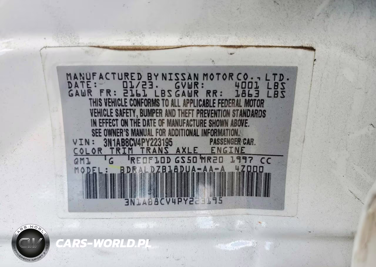 2023 Nissan Sentra Sv VIN:3N1AB8CV4PY223195 - 12