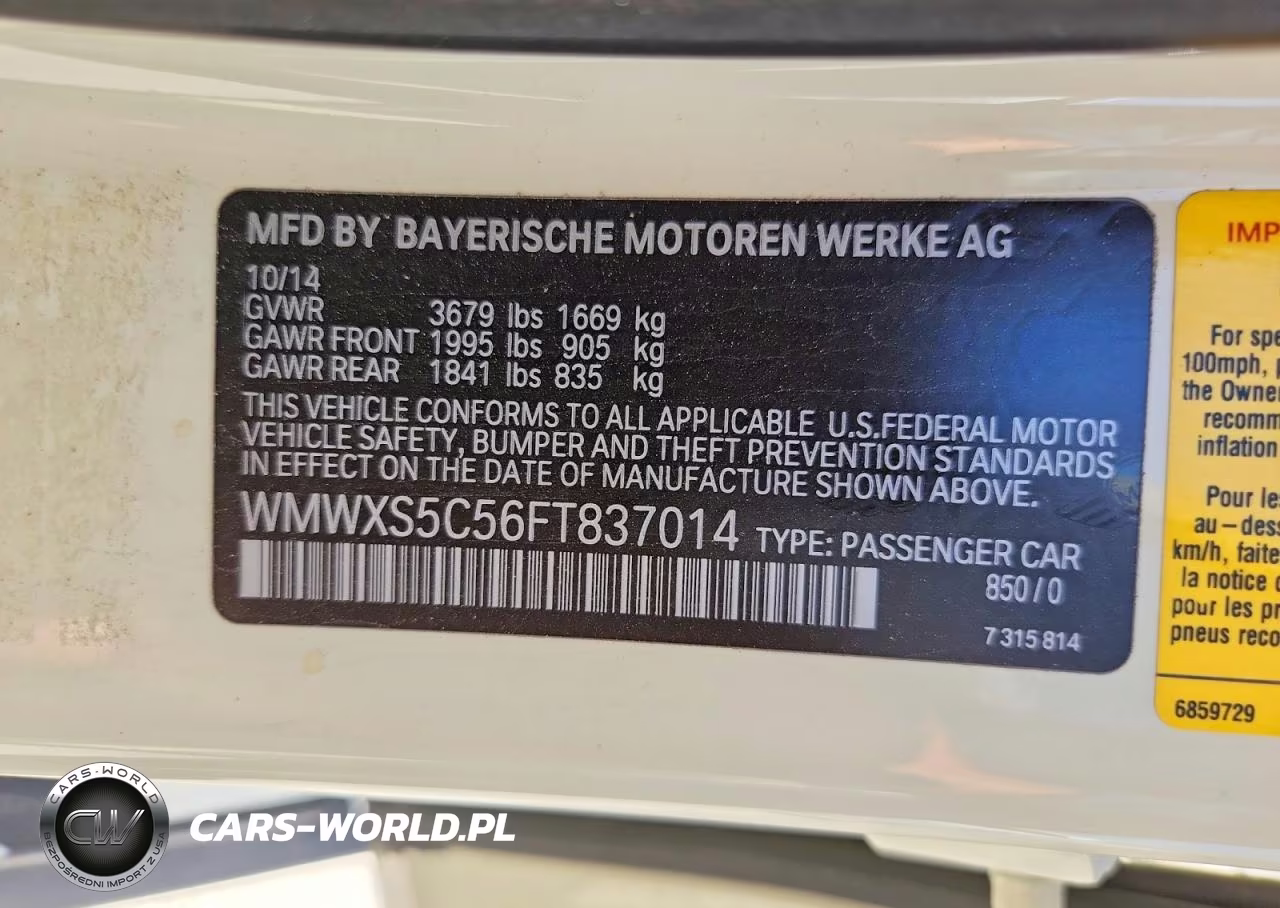 2015 Mini Cooper VIN:WMWXS5C56FT837014 - 12