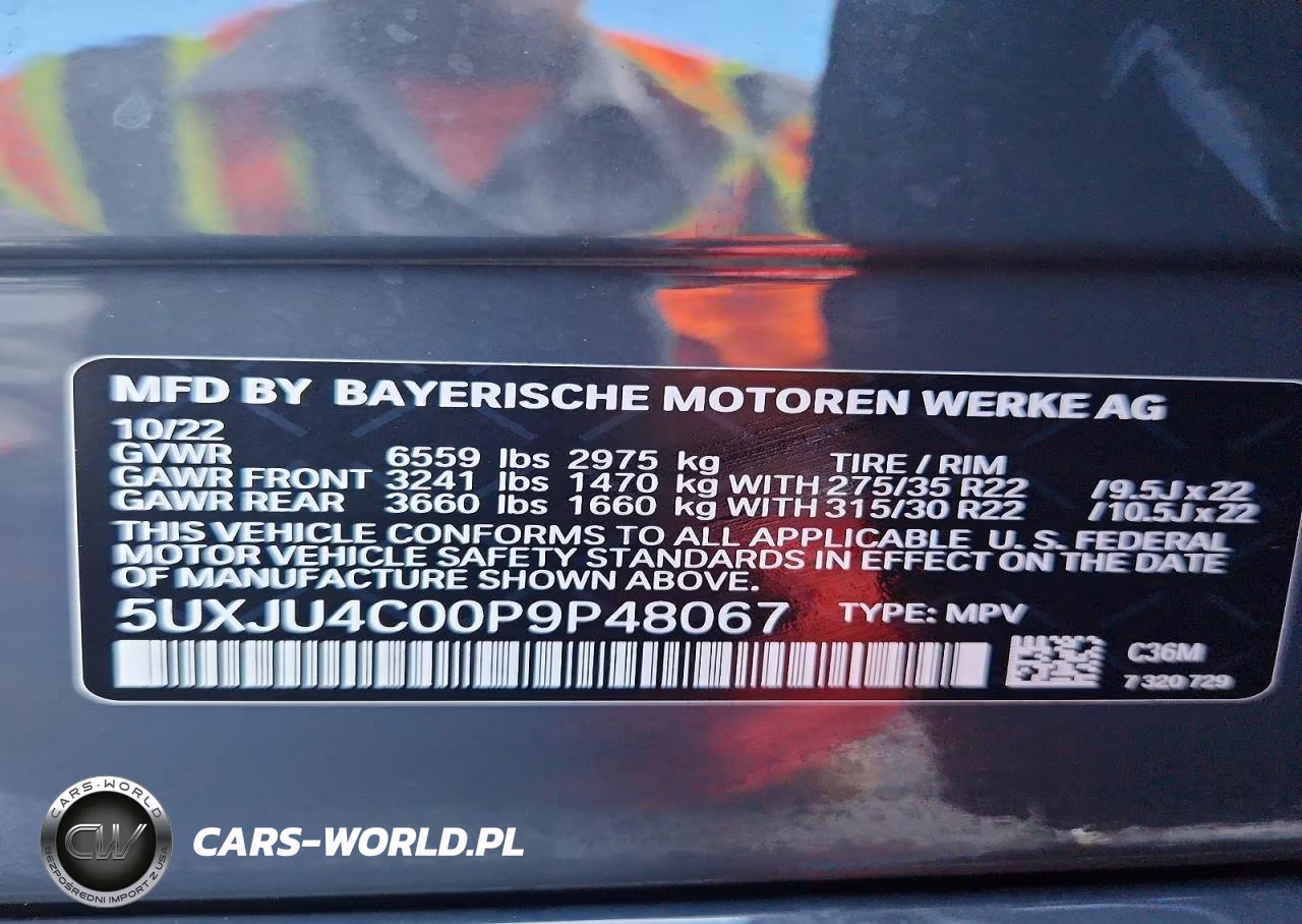 2023 BMW X5 M50I VIN:5UXJU4C00P9P48067 - 13