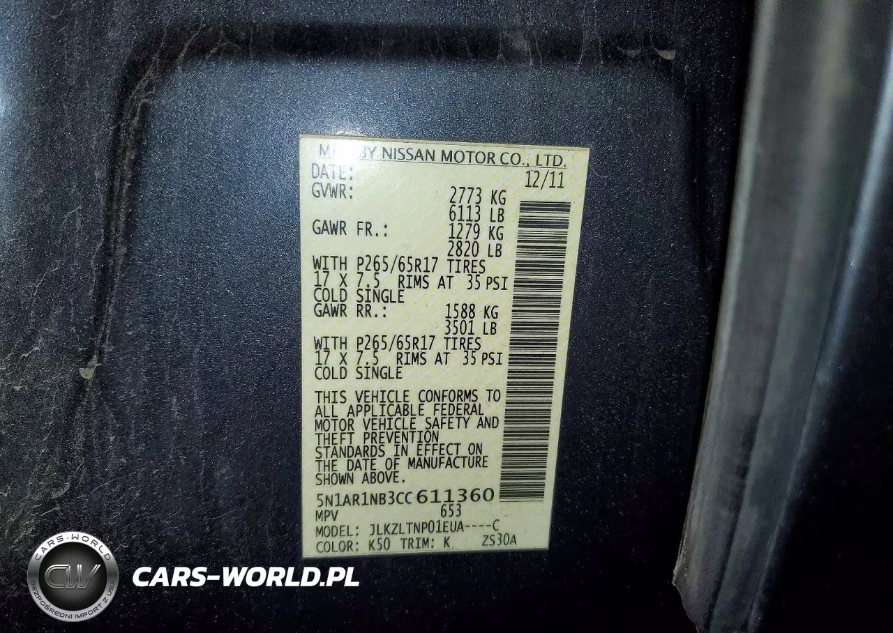 2012 Nissan Pathfinder S VIN:5N1AR1NB3CC611360 - 14