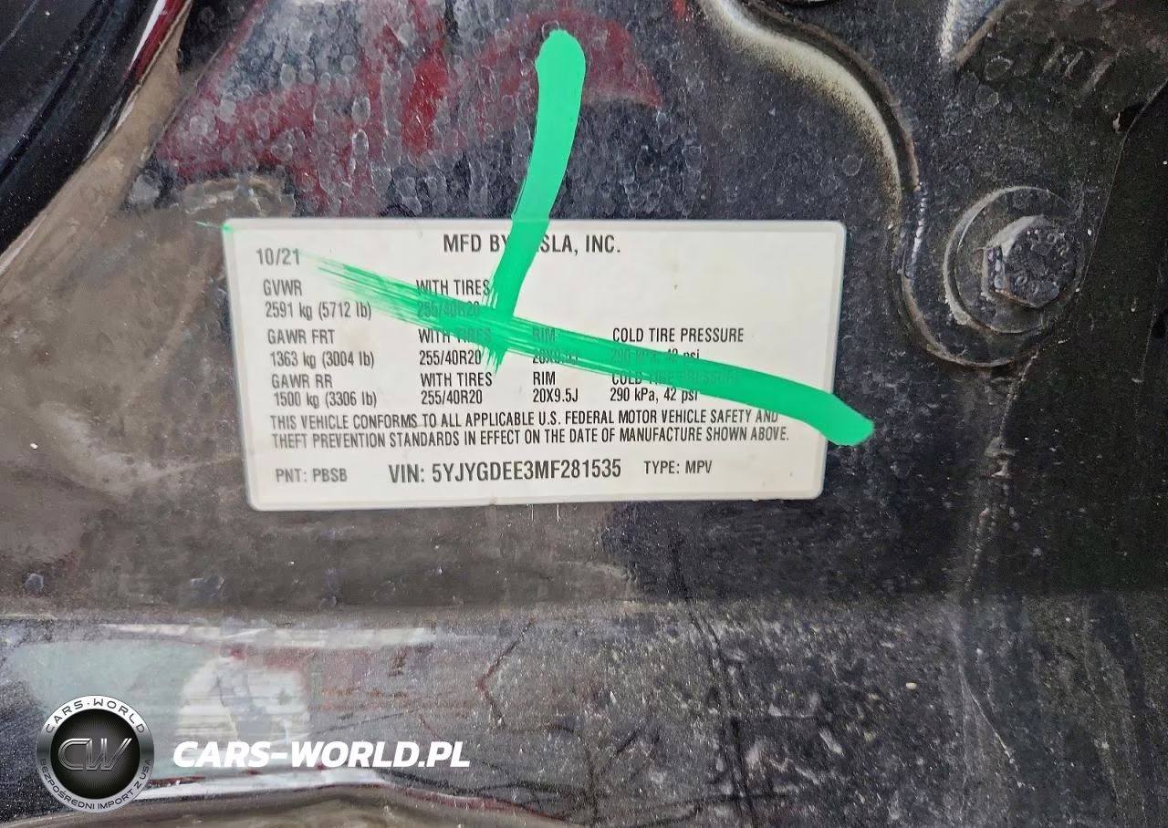 2021 Tesla Model Y VIN:5YJYGDEE3MF281535 - 13