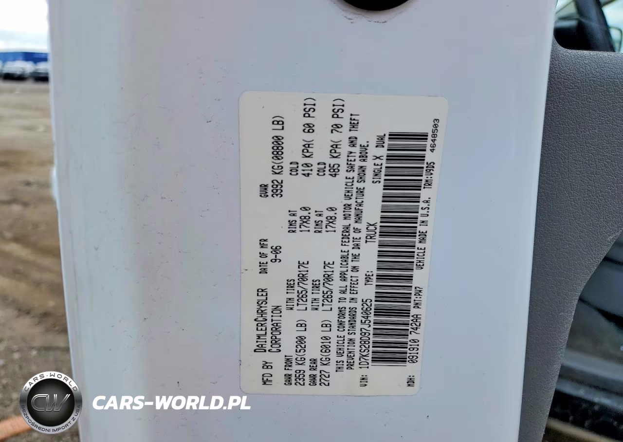 2007 Dodge Ram 2500 St VIN:1D7KS28D97J540625 - 12