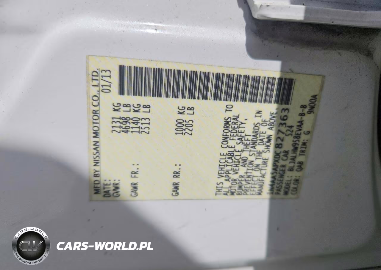 2013 Nissan Maxima 3.5 S VIN:1N4AA5APXDC827363 - 12