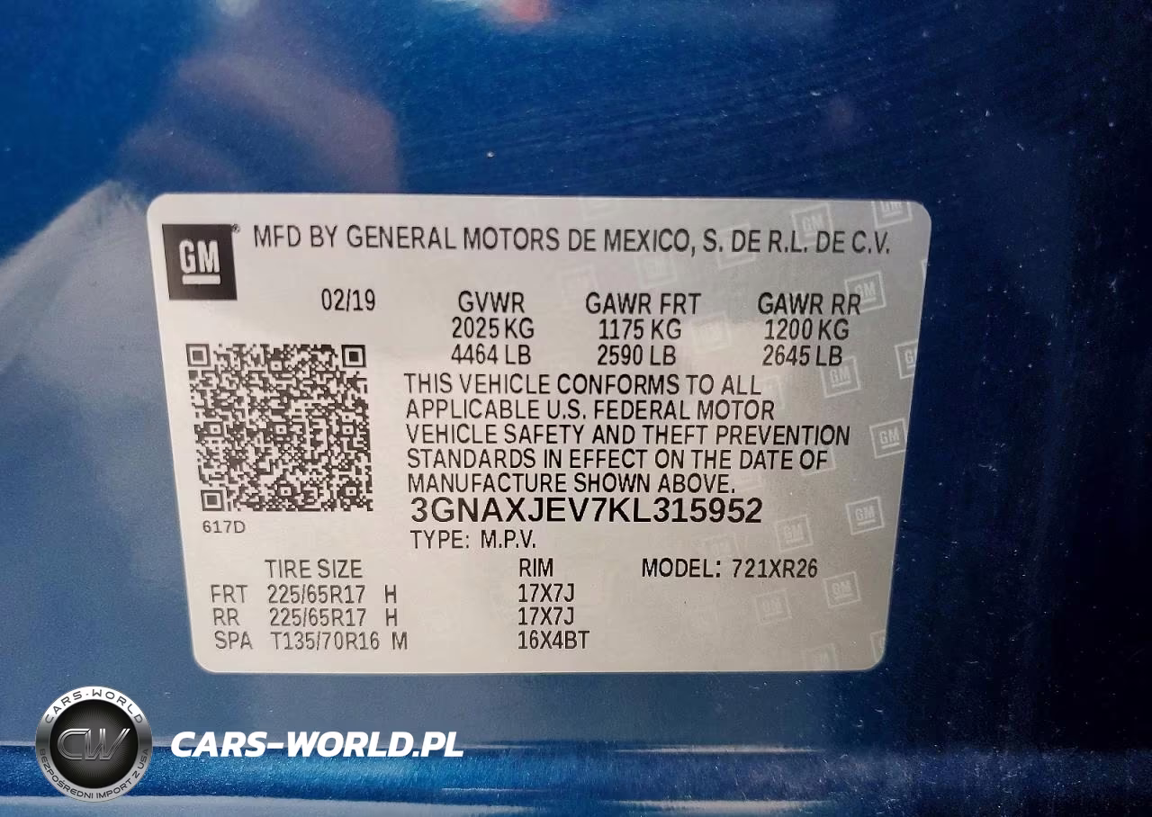 2019 Chevrolet Equinox Lt VIN:3GNAXJEV7KL315952 - 13