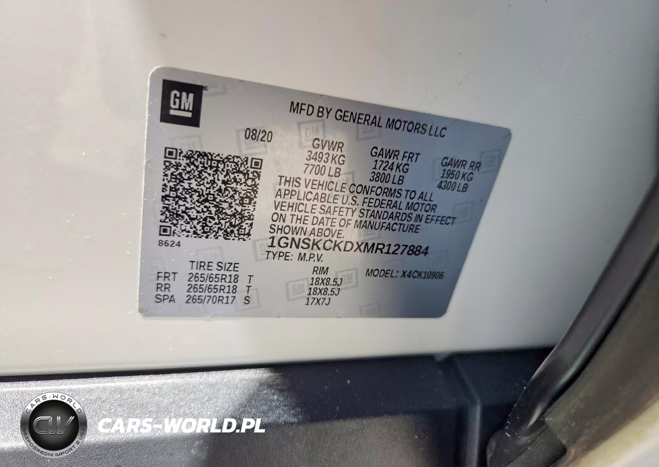 2021 Chevrolet Suburban K1500 Lt VIN:1GNSKCKDXMR127884 - 12
