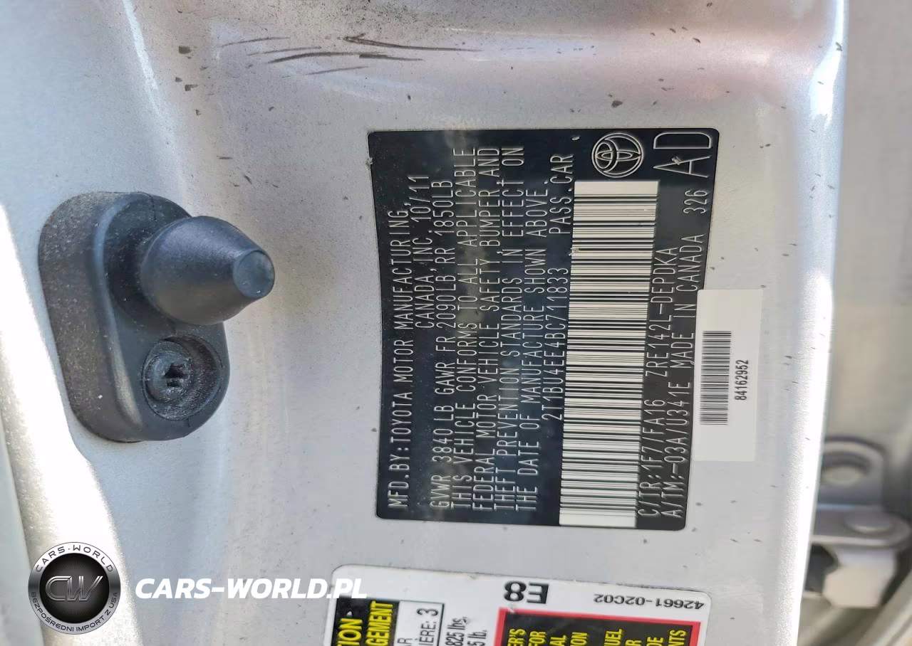 2011 Toyota Corolla Base VIN:2T1BU4EE4BC711833 - 12