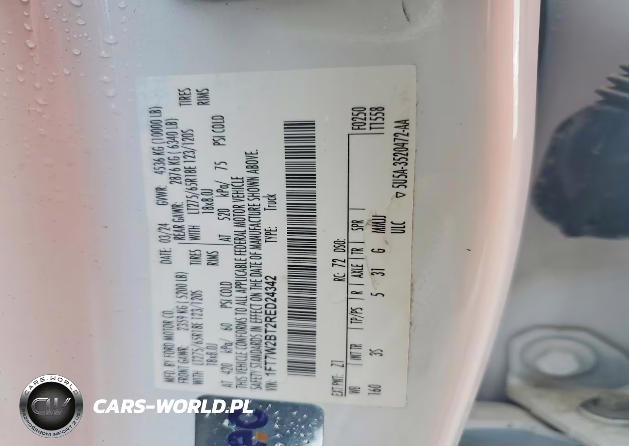 2024 Ford F250 Super Duty VIN:1FT7W2BT2RED24342 - 12